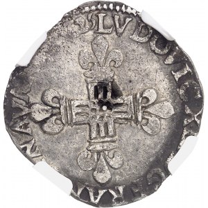 Louis XIII (1610-1643). Quart d’écu, 1er type 1625, H, La Rochelle.