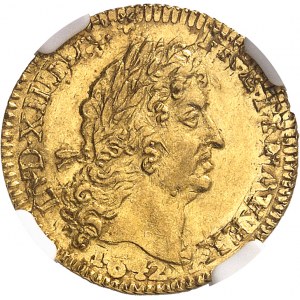 Louis XIV (1643-1715). Demi-louis d’or à l’écu, buste du demi-louis d’or à la perruque 1692, A, Paris.