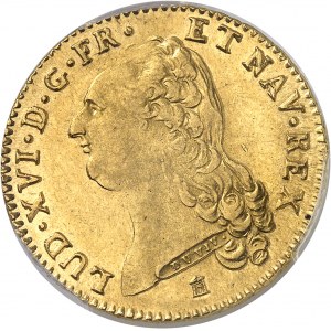 Louis XVI (1774-1792). Double louis d’or à la tête nue 1787, 1er semestre, K, Bordeaux.