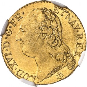 Louis XVI (1774-1792). Louis d’or à la tête nue 1790, 1er semestre, H, La Rochelle.