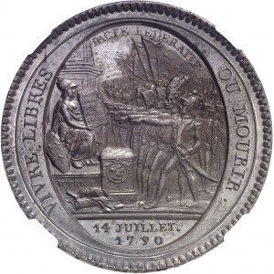 Constitution (1791-1792). Cinq sols de Monneron au serment, aspect Flan bruni (PROOFLIKE) 1792, Birmingham.