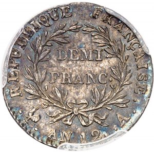 Consulat (1799-1804). Demi-franc Bonaparte An 12, A, Paris.