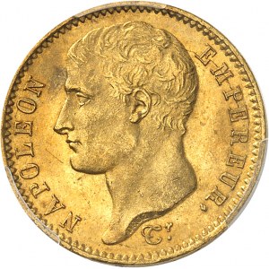 Premier Empire / Napoléon Ier (1804-1814). 20 francs type transitoire, grosse tête 1807, A, Paris.