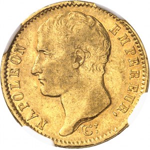 Premier Empire / Napoléon Ier (1804-1814). 20 francs type transitoire, grosse tête 1807, U, Turin.