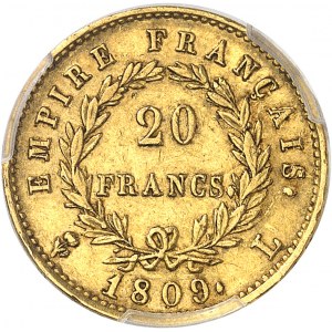 Premier Empire / Napoléon Ier (1804-1814). 20 francs Empire 1809, L, Bayonne.