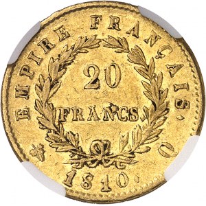 Premier Empire / Napoléon Ier (1804-1814). 20 francs Empire 1810, Q, Perpignan.
