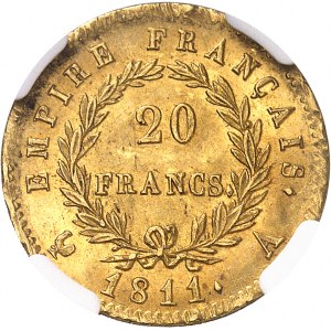 Premier Empire / Napoléon Ier (1804-1814). 20 francs Empire 1811, A, Paris.