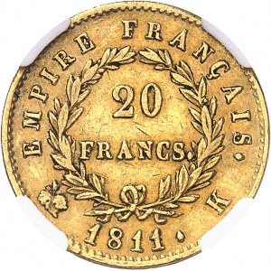 Premier Empire / Napoléon Ier (1804-1814). 20 francs Empire 1811, K, Bordeaux.