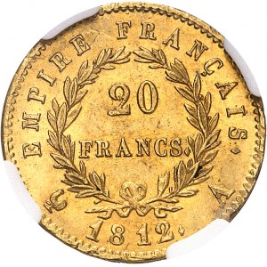 Premier Empire / Napoléon Ier (1804-1814). 20 francs Empire 1812, A, Paris.