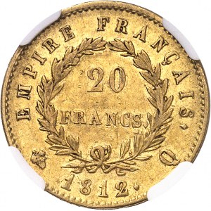 Premier Empire / Napoléon Ier (1804-1814). 20 francs Empire 1812, Q, Perpignan.