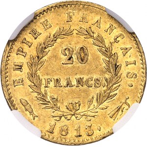 Premier Empire / Napoléon Ier (1804-1814). 20 francs Empire 1813, Utrecht.