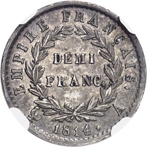 Premier Empire / Napoléon Ier (1804-1814). Demi-franc Empire 1814, A, Paris.