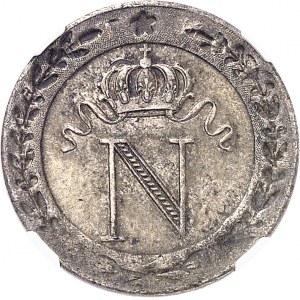 Premier Empire / Napoléon Ier (1804-1814). 10 centimes à l’N couronnée, frappe médaille 1808, Paris.