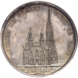 Premier Empire / Napoléon Ier (1804-1814). Médaille, Traité de paix de Presbourg et TE DEUM à Vienne ordonné par l’Empereur 1805-1806, Paris.