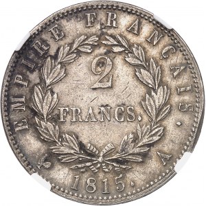 Cent-Jours / Napoléon Ier (mars-juillet 1815). 2 francs Cent-Jours, avec boîte en similicuir 1815, A, Paris.