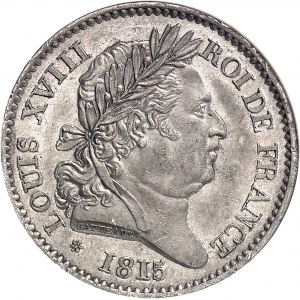 Louis XVIII (1814-1824). Essai de 40 francs Or par Gatteaux, en étain 1815, Paris.