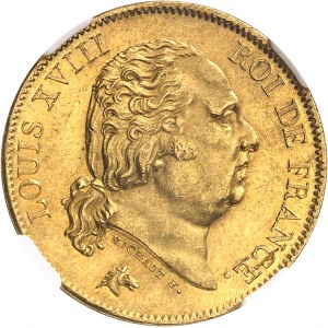 Louis XVIII (1814-1824). 40 francs 1818, W, Lille.