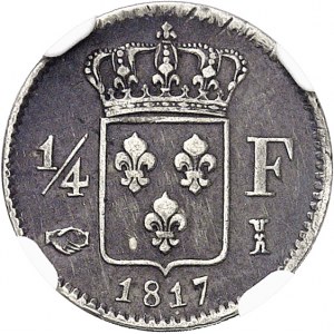 Louis XVIII (1814-1824). 1/4 franc 1817, I, Limoges.