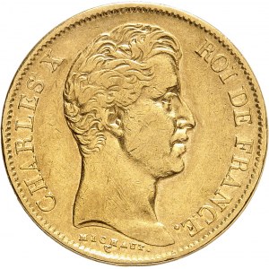 Charles X (1824-1830). 40 Francs, 2e type 1830, MA, Marseille.