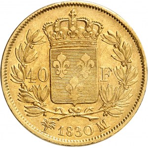 Charles X (1824-1830). 40 Francs, 2e type 1830, MA, Marseille.