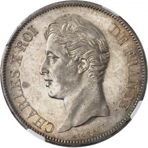 Charles X (1824-1830). 5 francs, 2e type 1829, A, Paris.