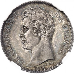 Charles X (1824-1830). 1 franc, tranche cannelée 1830, A, Paris.