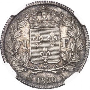 Charles X (1824-1830). 1 franc, tranche cannelée 1830, A, Paris.
