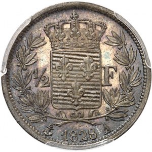 Charles X (1824-1830). 1/2 franc 1828, A, Paris.