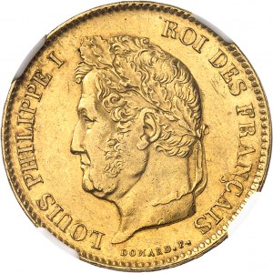 Louis-Philippe Ier (1830-1848). 40 francs tête laurée 1836, A, Paris.