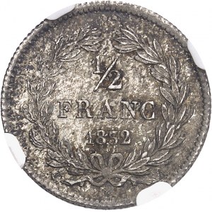 Louis-Philippe Ier (1830-1848). 1/2 franc 1832, A, Paris.