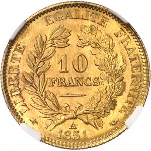 IIe République (1848-1852). 10 francs Cérès 1851, A, Paris.