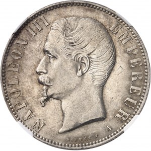 Second Empire / Napoléon III (1852-1870). 5 francs tête nue 1855, A, Paris.