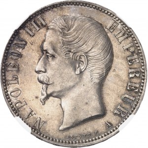 Second Empire / Napoléon III (1852-1870). 5 francs tête nue 1857, A, Paris.