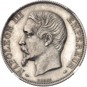 Second Empire / Napoléon III (1852-1870). 2 francs tête nue, Flan bruni (PROOF) 1854, A, Paris.
