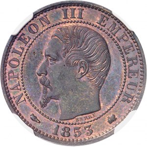 Second Empire / Napoléon III (1852-1870). 5 centimes tête nue 1853, K, Bordeaux.