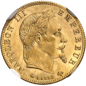 Second Empire / Napoléon III (1852-1870). 5 francs tête laurée 1865, A, Paris.