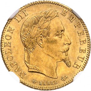Second Empire / Napoléon III (1852-1870). 5 francs tête laurée 1867, A, Paris.