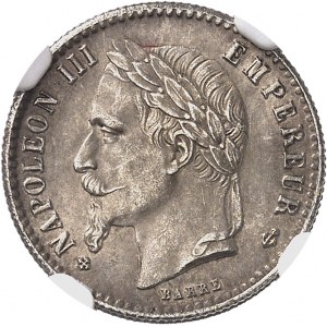Second Empire / Napoléon III (1852-1870). 50 centimes tête laurée 1868, BB, Strasbourg.