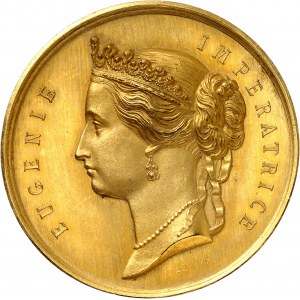 Second Empire / Napoléon III (1852-1870). Médaille d’Or, Conférences de l’Asile impérial de Vincennes ND (1860-1870), Paris.