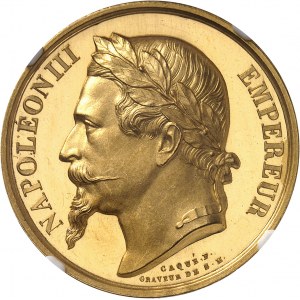 Second Empire / Napoléon III (1852-1870). Médaille d’Or, Concours agricole de Lyon, par Caqué 1861, Paris.