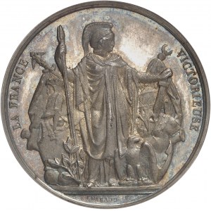 Second Empire / Napoléon III (1852-1870). Médaille, la Société des panoramas historiques au peintre Jean-Charles Langlois ND (1845-1860), Paris.