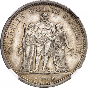 Gouvernement de Défense Nationale (1870-1871). 5 francs Hercule, Camélinat 1871, A, Paris.