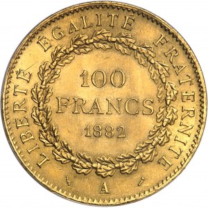 IIIe République (1870-1940). 100 francs Génie 1882, A, Paris.