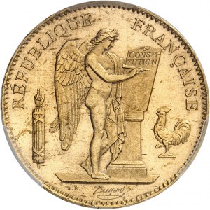 IIIe République (1870-1940). 50 francs Génie, Flan bruni (PROOF) 1889, A, Paris.