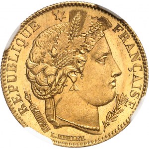 IIIe République (1870-1940). 10 francs Cérès, Flan bruni (PROOF) 1889, A, Paris.