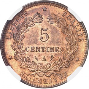IIIe République (1870-1940). 5 centimes Cérès, avec torche 1896, A, Paris.