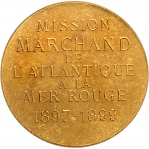 IIIe République (1870-1940). Médaille d’Or, mission Marchand en Afrique de l’Est (et reculade de Fachoda), par Jean-Baptiste Daniel-Dupuis 1897-1899, Paris.