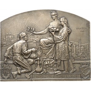 IIIe République (1870-1940). Plaque, pavillon de la Bosnie-Herzégovine à l’Exposition Universelle de Paris 1900, par H. Kautsch 1900, Paris.