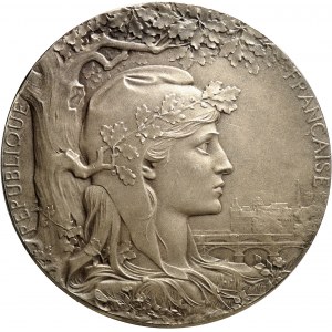 IIIe République (1870-1940). Médaille de récompense de l’Exposition universelle internationale de Paris 1900, flan mat, par J.-C. Chaplain 1900, Paris.