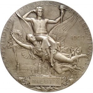 IIIe République (1870-1940). Médaille de récompense de l’Exposition universelle internationale de Paris 1900, flan mat, par J.-C. Chaplain 1900, Paris.